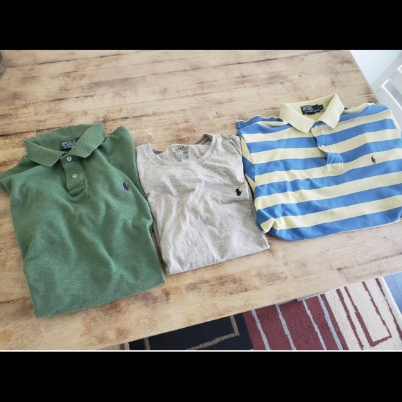 LOT OF 3 POLO RALPH LAUREN T-SHIRTS PREOWNED - Picture 1 of 7